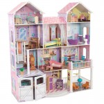 Casuta pentru papusi Country Estate KidKraft cu sunete si lumini 135 x 117 cm din lemn MDF